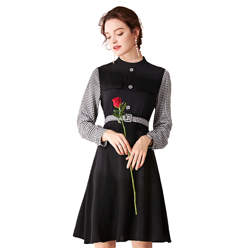 名人瑞裳2020新款秋装ol职业袖衬衫 名人瑞裳连衣裙