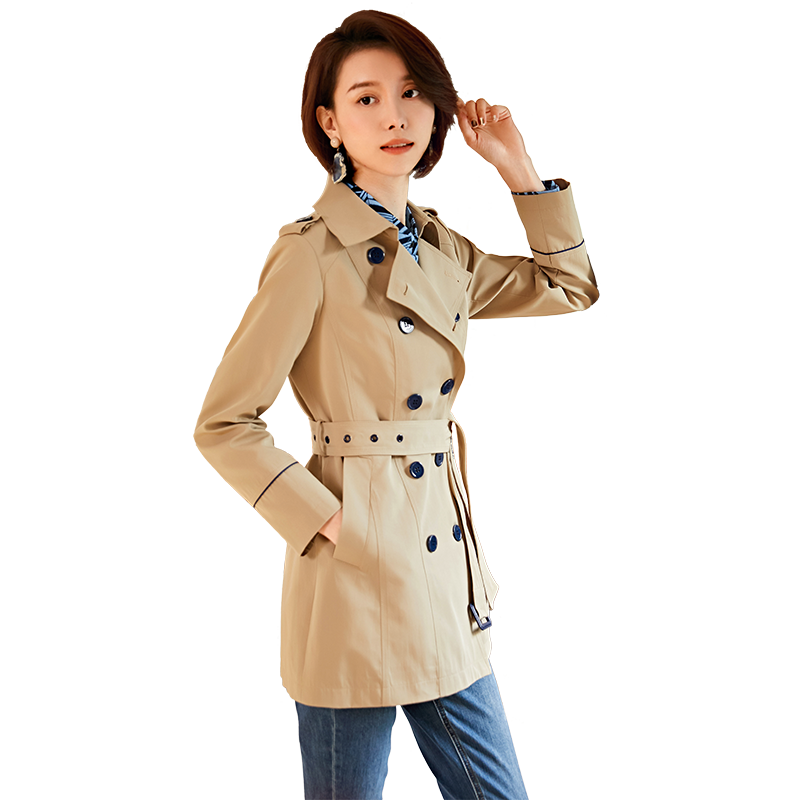 名人瑞裳春季中长款2019新款薄风衣 名人瑞裳风衣