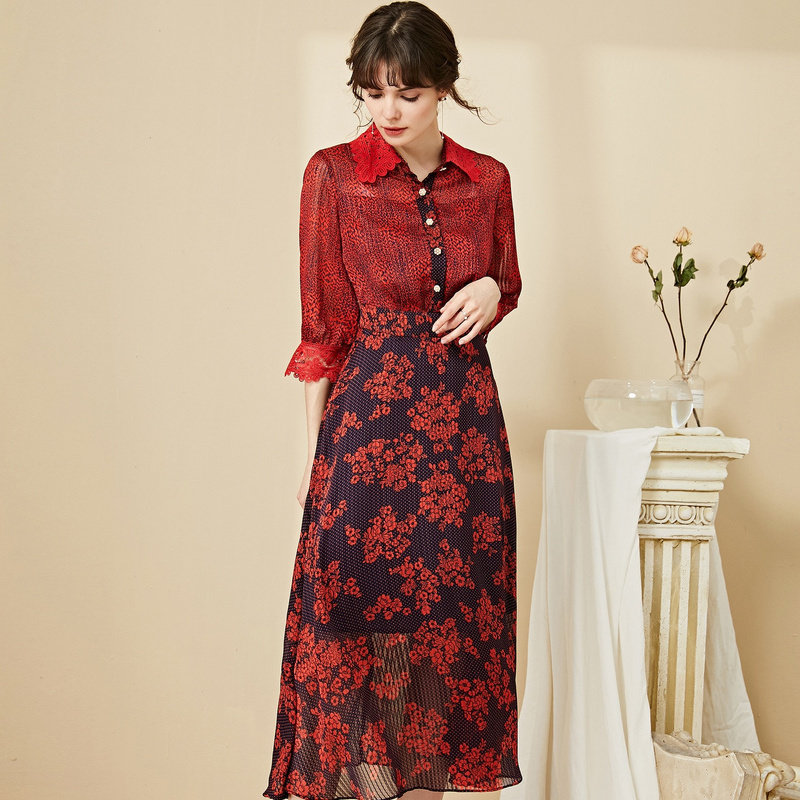 名人瑞裳2020新款春夏法式连衣裙 名人瑞裳连衣裙