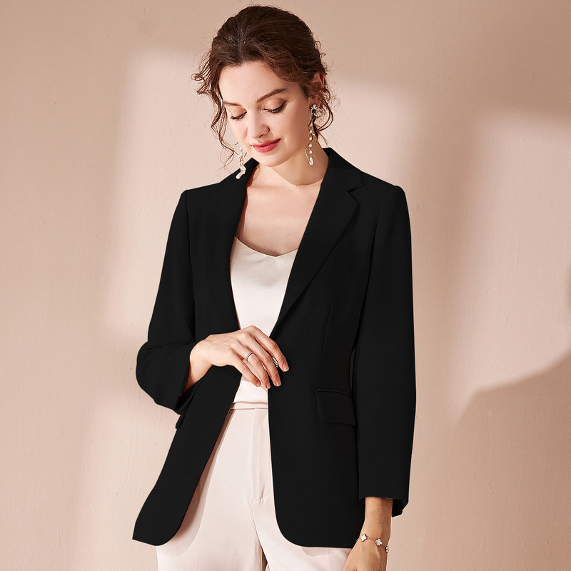 名人瑞裳2020年秋装新款外套女宽松 名人瑞裳西装