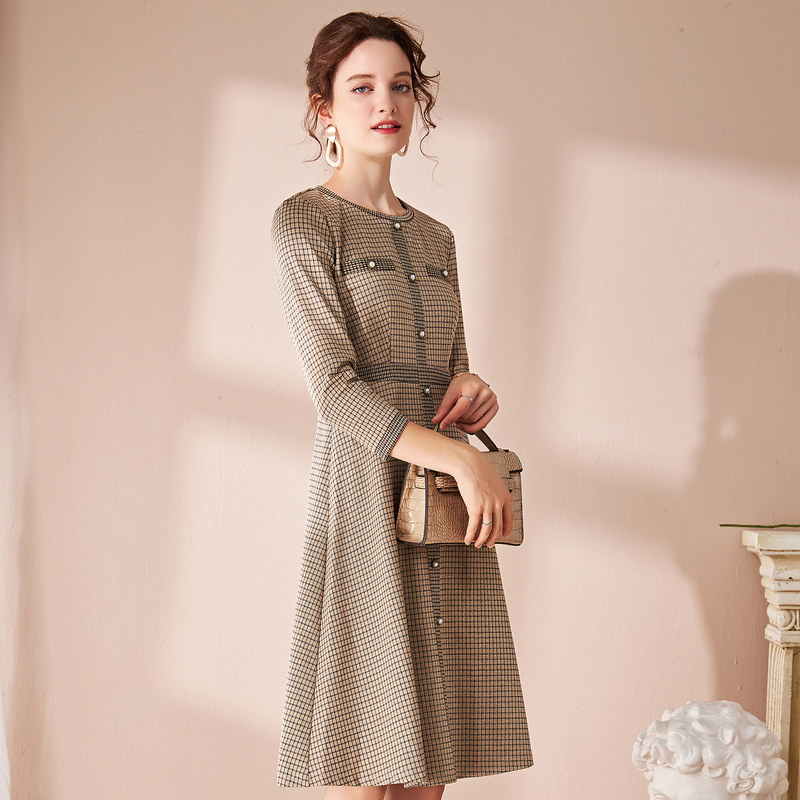 名人瑞裳秋装2020年新款轻熟连衣裙 名人瑞裳连衣裙