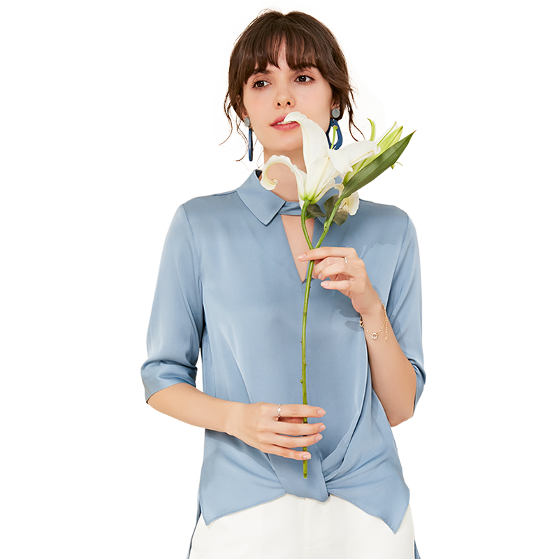 名人瑞裳女士新款2020年夏桑衬衫 名人瑞裳衬衫