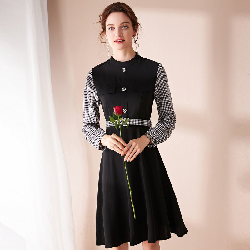 名人瑞裳2020新款秋装ol职业袖衬衫 名人瑞裳连衣裙