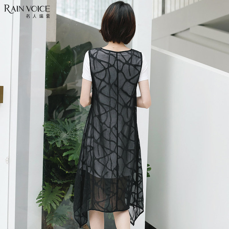 名人瑞裳雪纺女夏2018新款气质宽松 名人瑞裳连衣裙