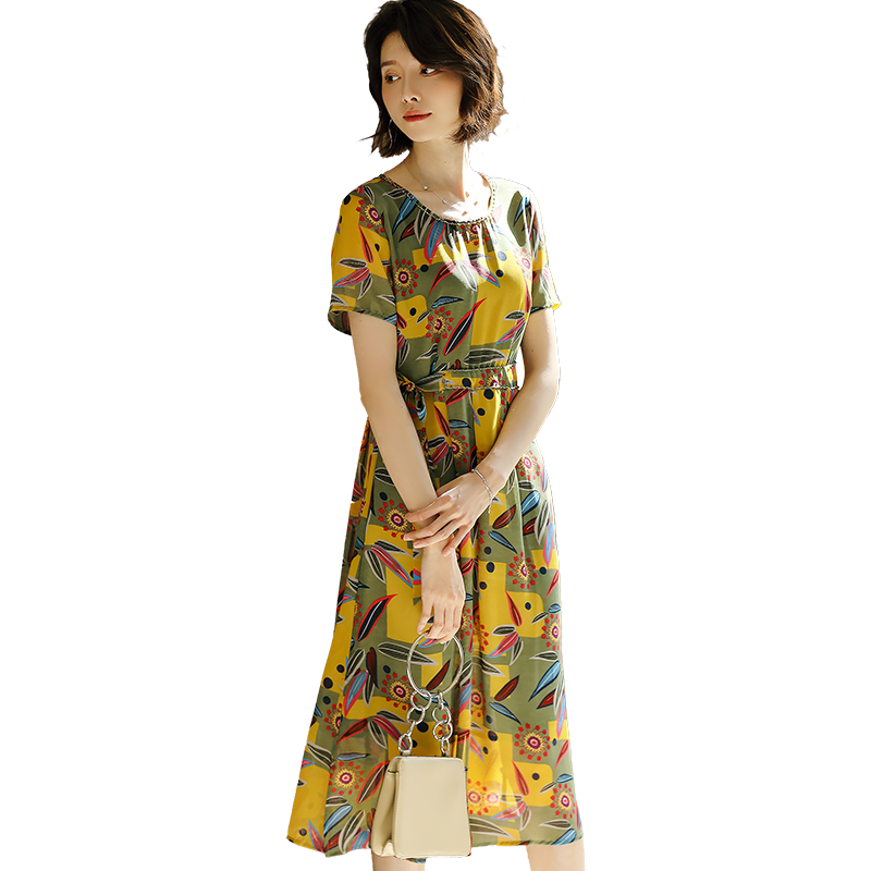 名人瑞裳2018夏季新款小个子长裙 名人瑞裳连衣裙