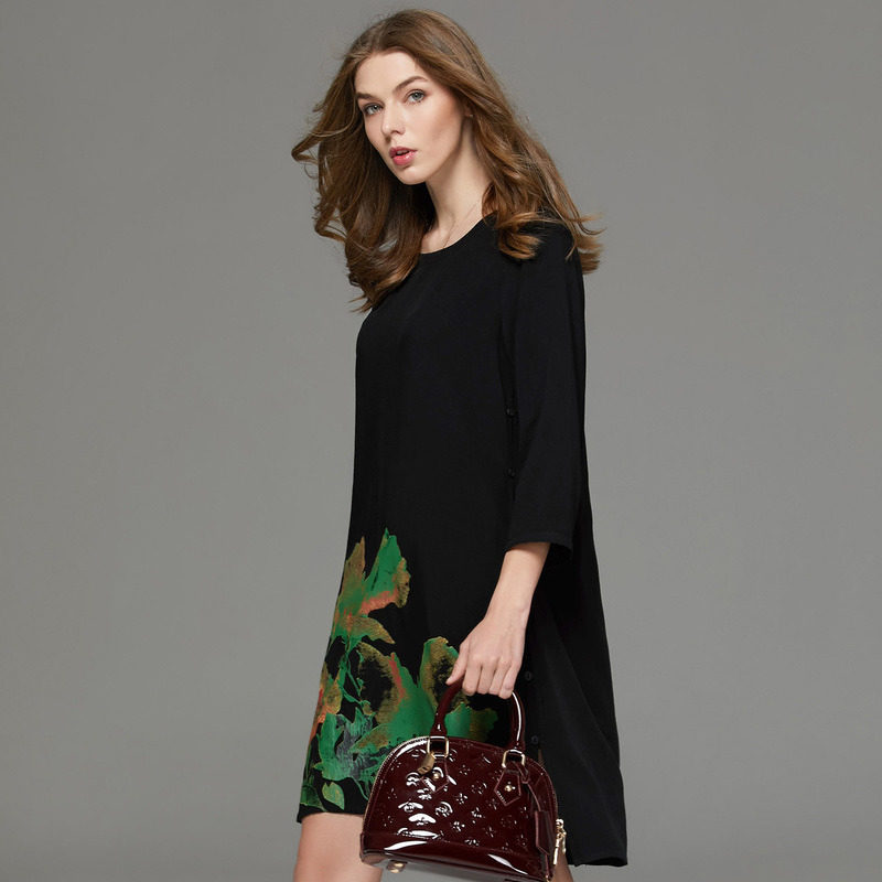 名人瑞裳2017夏装新款ol宽松连衣裙 名人瑞裳连衣裙