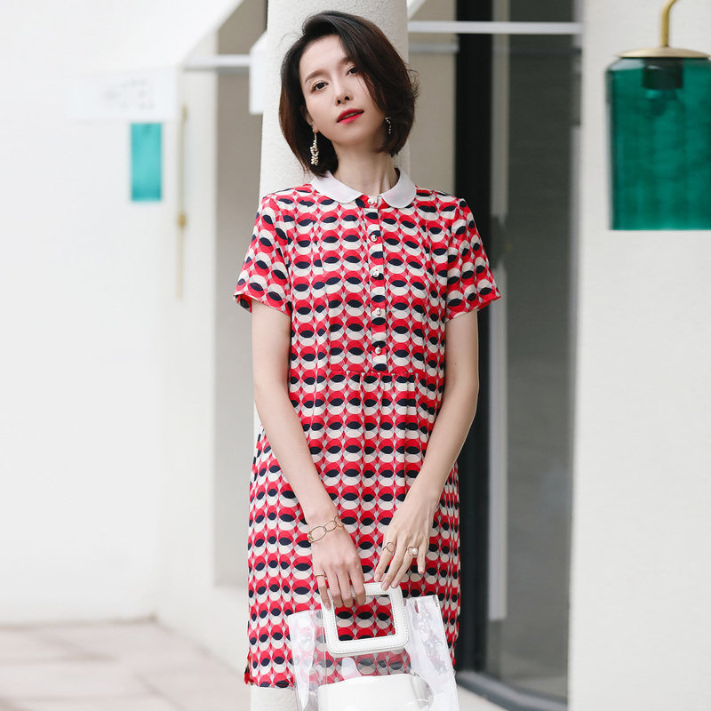 名人瑞裳雪纺连衣裙女夏2018 名人瑞裳连衣裙