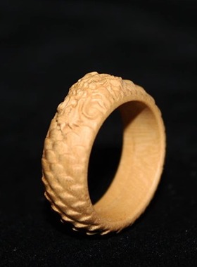 缘起原创桃木刻龙守护平安跑环