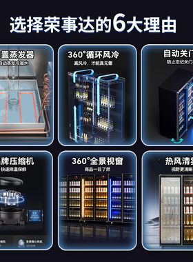 荣事达冷藏展示柜啤酒柜立式酒吧