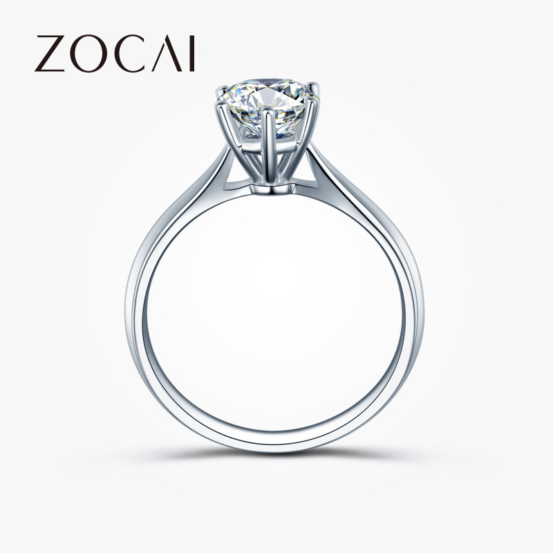 佐卡伊女单钻一克拉白金求婚钻戒 佐卡伊手饰