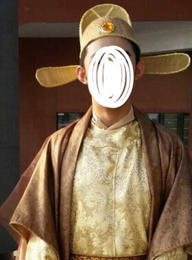 汉唐状元帽古装头饰李白秀才帽新郎官帽唐宋时期古装帽金色官帽