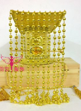 头饰古代珠帘汉服发冠