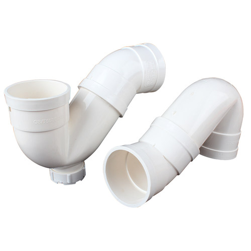 PVC存水弯 排水管防臭P弯头带检查 无口P型 下配件50 75 110 160 - 图3