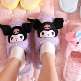 Мультяшные милые демисезонные удерживающие тепло тапочки, плюшевые, мягкая подошва