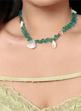 合金锁骨链女性海螺贝壳海星项链