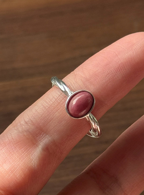 红色系新年开口可调节戒指 星星蛇形红绳天然石简约可调节指环