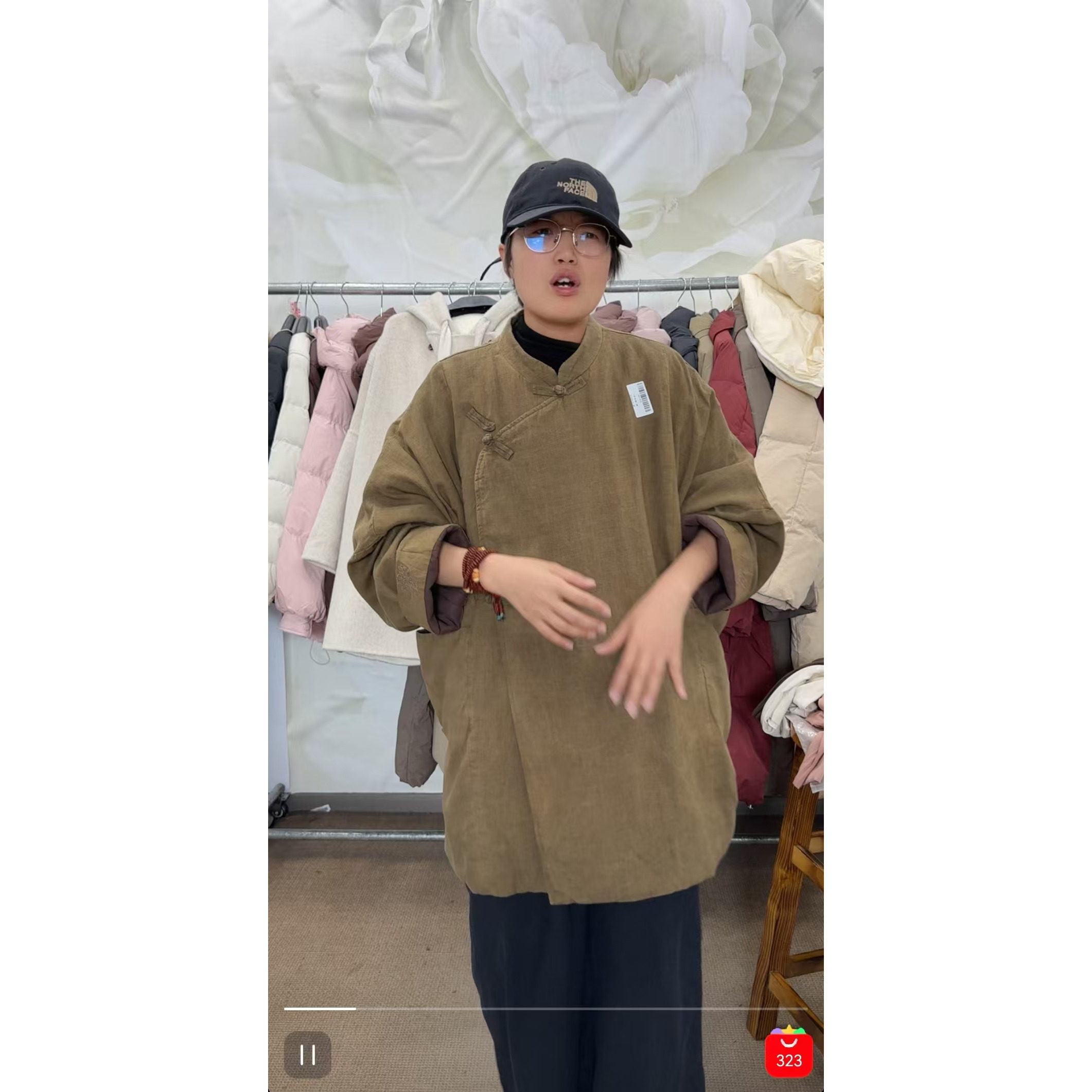 23494新中式偏襟盘扣亚麻夹棉棉衣砂洗炒色搭保暖棉服禅意外套女,淘宝优惠券,粉丝福利购,淘宝优惠卷