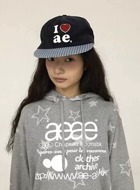 秦思同款aeae格子字母复古棒球帽