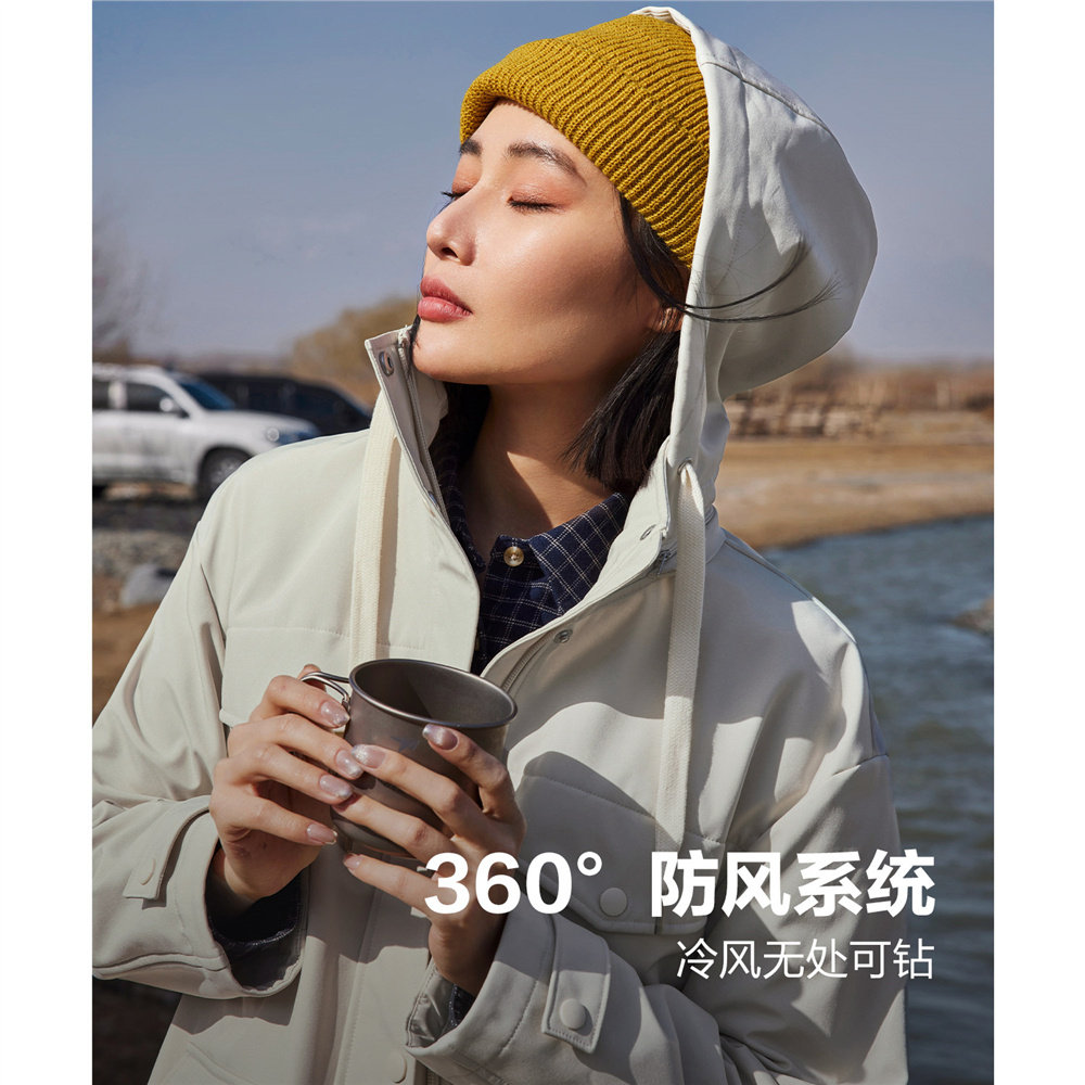 佐丹奴软壳外套女户外防风短外套工装可卸帽中长款夹克女05374701,淘宝优惠券,粉丝福利购,淘宝优惠卷