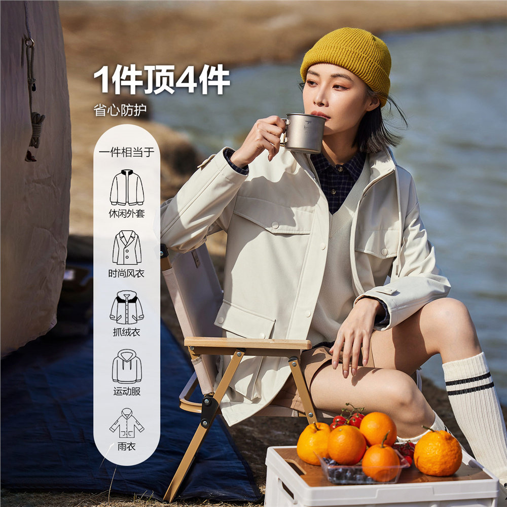 佐丹奴软壳外套女户外防风短外套工装可卸帽中长款夹克女05374701,淘宝优惠券,粉丝福利购,淘宝优惠卷