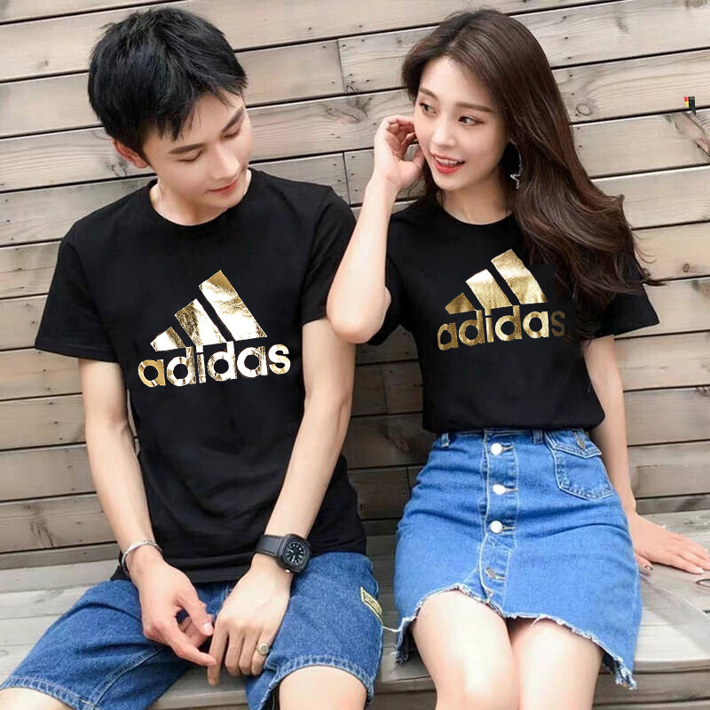 Adidas Sports Set Couple Gold Label Short Sleeve Men's 2020 Summer New Sportswear Breathable T-shirt Women