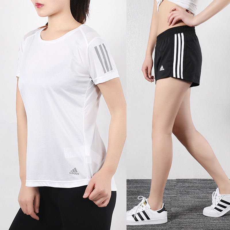 Adidas Sportswear Set Women's 2020 Summer New Quick Drying T-shirt Half Sleeve Breathable Short Sleeve Shorts Hot Pants