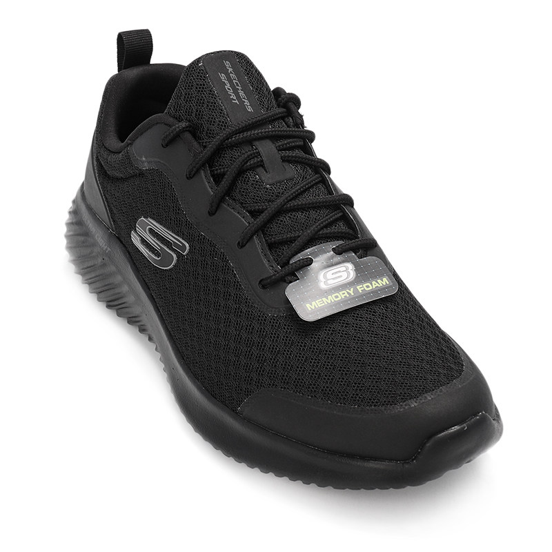 斯凯奇跑步鞋透气男鞋官方旗舰春季黑骑士休闲鞋舒适运动鞋跑鞋男