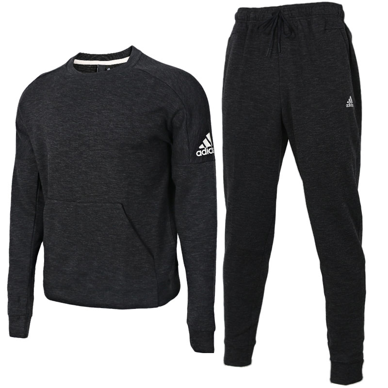 Adidas Clothing Sports Set Men's 2019 Autumn Long Sleeve Sweater Pullover Casual Knitted Warm Pants