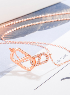 无法抗拒的他刘娜比同款项链韩素希锁骨链女8字项链简约饰品