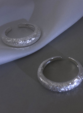 波光粼粼戒指女2024小众设计网红潮满天星指环食指冷淡风新款指环