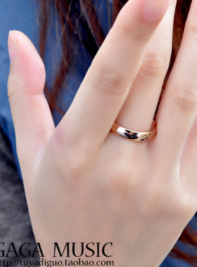 百搭光面情侣可做小尾戒韩国时尚