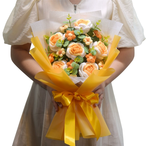 Большое шерстяное трикотажное плетеное мыло с розой в составе для друга, готовый продукт, подарок на день рождения