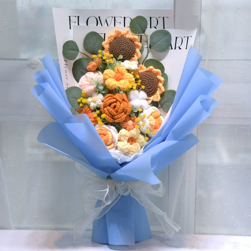 Вдохновляющий подарок на шерстяном вязаном цвете.