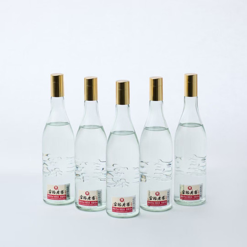 富裕老窖光瓶白酒桂花富裕光瓶42度450ml浓香型白酒东北粮食酒6瓶 - 图0