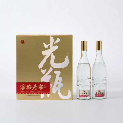 富裕老窖光瓶白酒桂花富裕光瓶42度450ml浓香型白酒东北粮食酒6瓶 - 图1