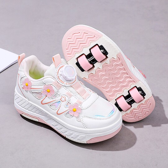 Internet celebrity Heelys shoes with four wheels, detachable and walkable