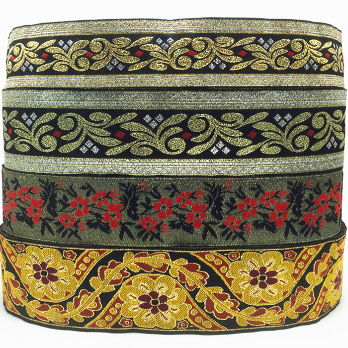 Colorful embroidered ethnic wide lace home fabrics