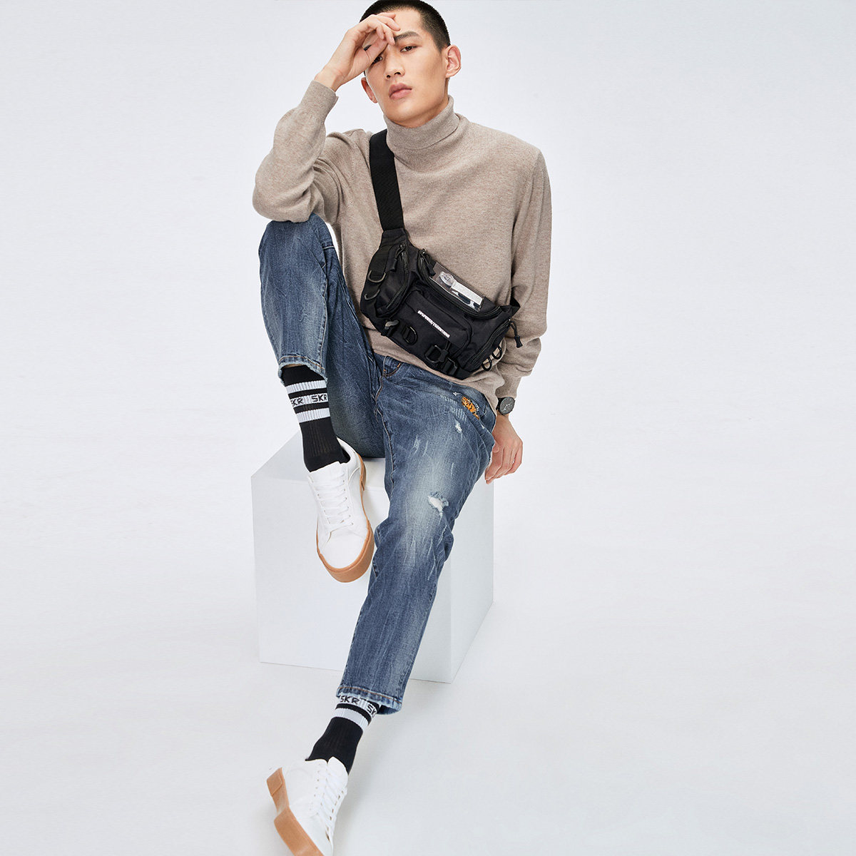 马克华菲潮牌男2020秋季新款牛仔裤 马克华菲牛仔裤