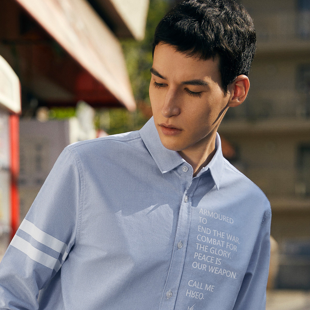 马克华菲长袖男春夏新款印花衬衫 马克华菲衬衫