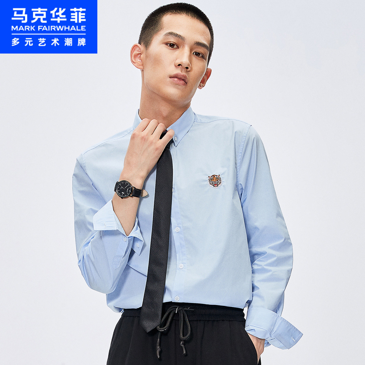 马克华菲潮牌长袖男士2020秋季衬衫 马克华菲衬衫