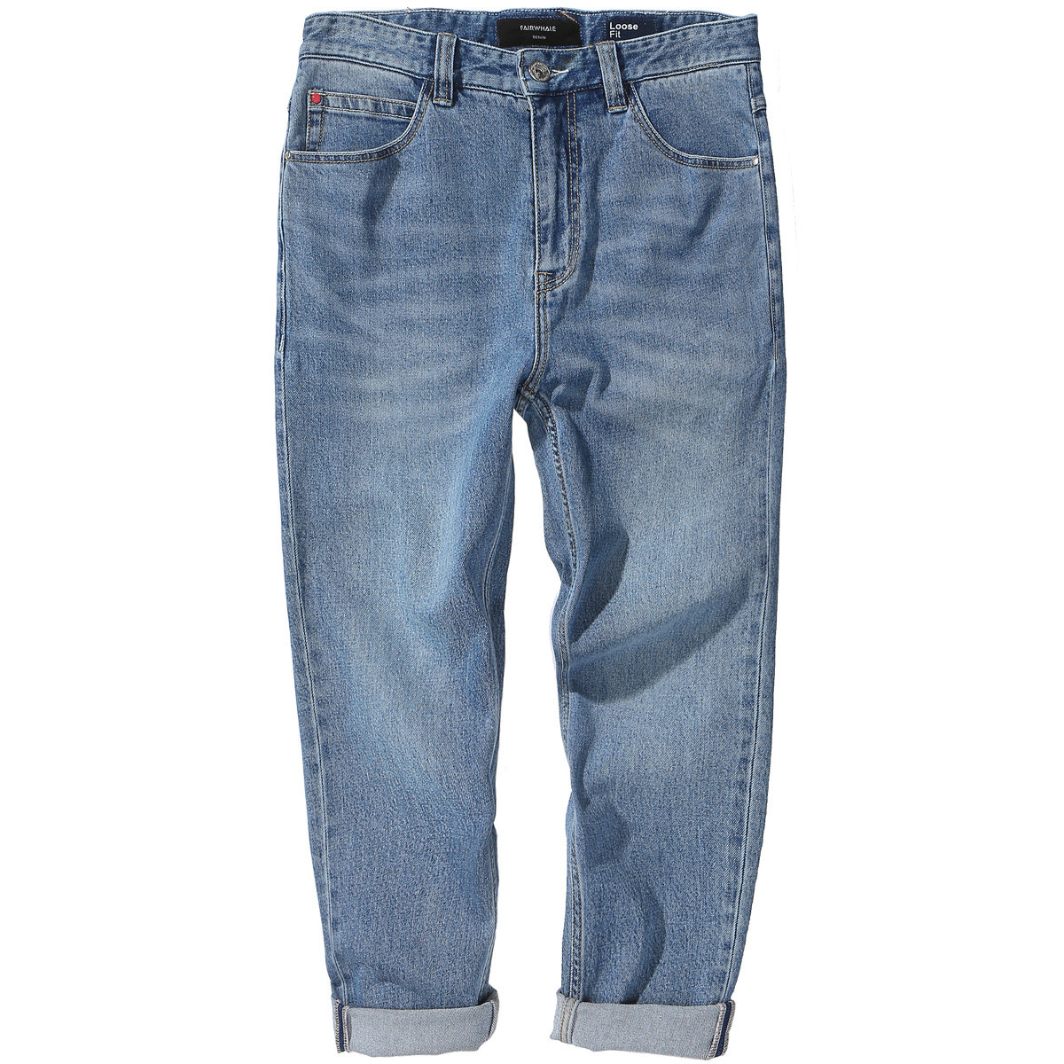 马克华菲夏季新款ins印花男牛仔裤 马克华菲牛仔裤