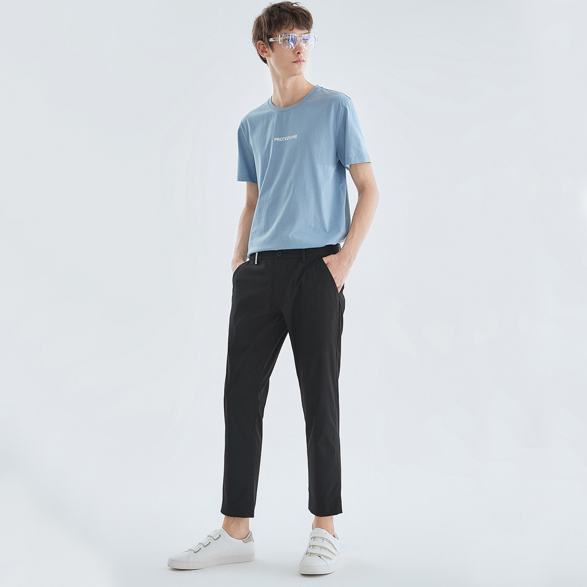 马克华菲男士夏季帅气简约休闲裤 马克华菲休闲裤