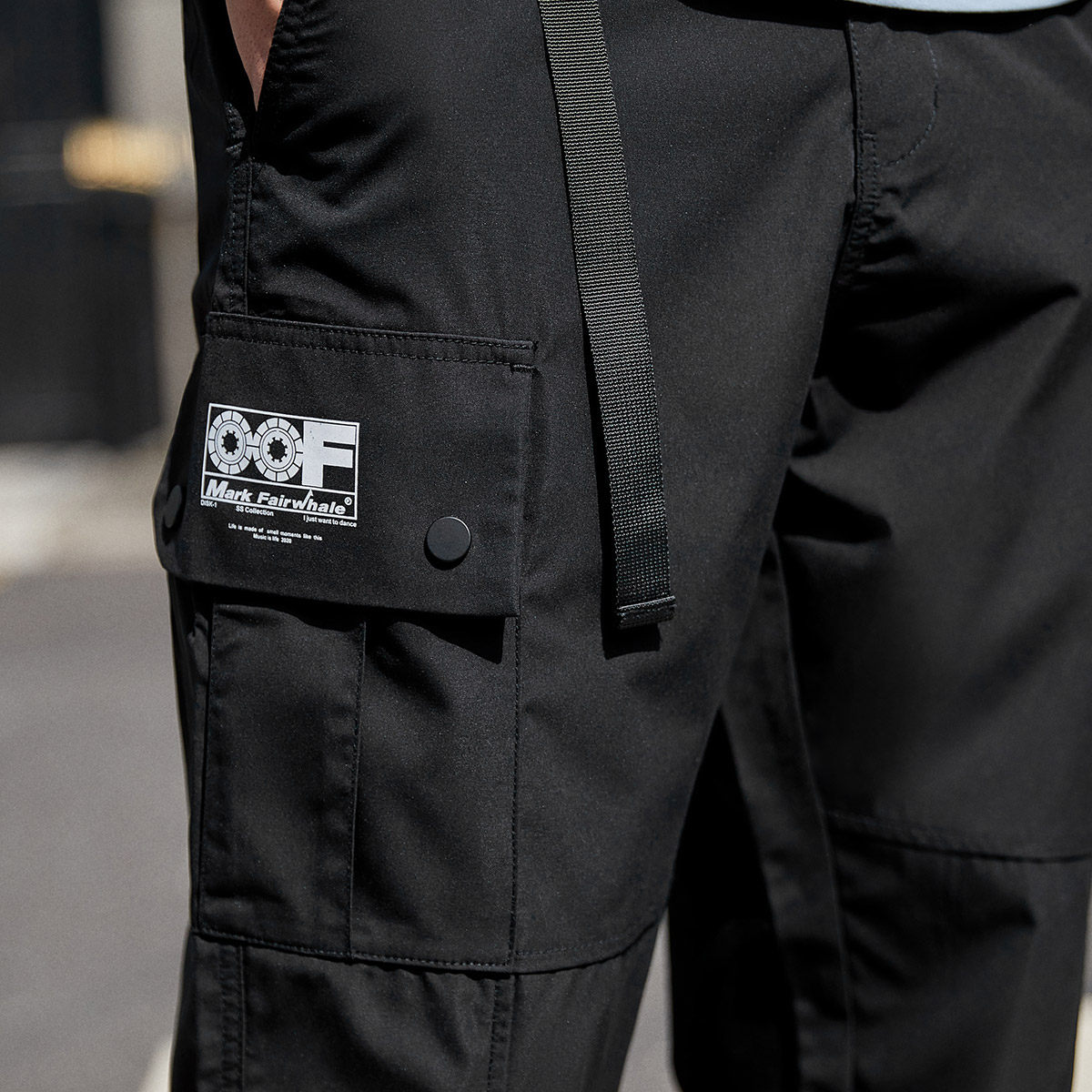 马克华菲2020夏季束脚抽绳工装裤子 马克华菲休闲裤