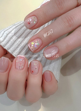 桃之夭夭*Blooming Season* BEVLAH 韩国ins美甲春花瓣亮片甲油胶