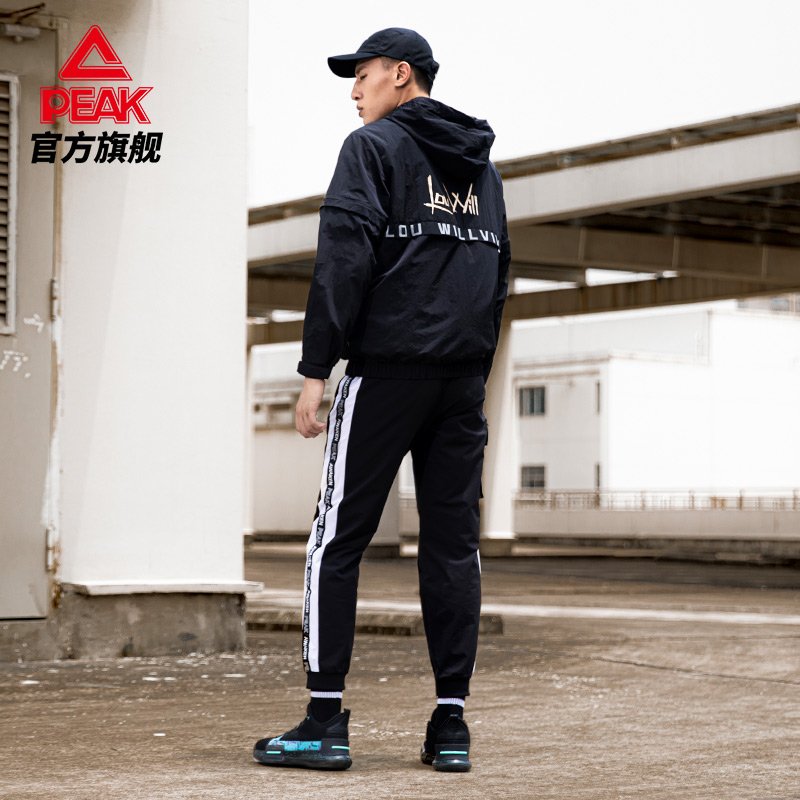 匹克路威黑金运动风衣男士 春季连帽潮流字母印花休闲外套 2021 匹克路威黑金运动风衣男士 春季连帽潮流字母印花休闲外套 2021