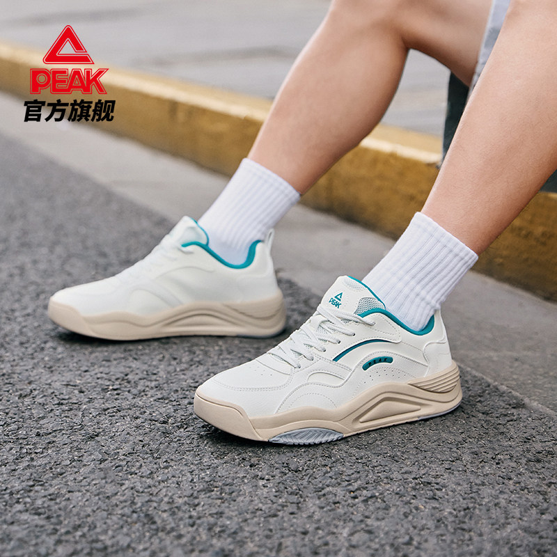 匹克态极漫行板鞋男新年鞋子春季新款男鞋皮面厚底休闲运动鞋女鞋