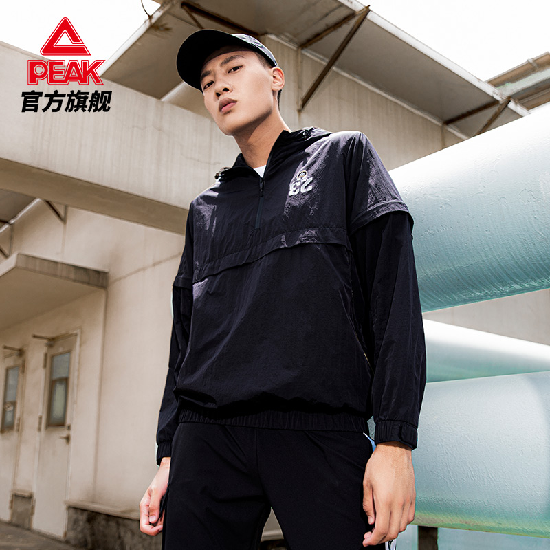 匹克路威黑金运动风衣男士 春季连帽潮流字母印花休闲外套 2021 匹克路威黑金运动风衣男士 春季连帽潮流字母印花休闲外套 2021