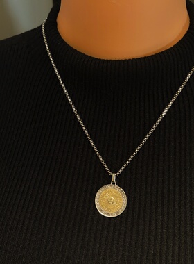 文艺复古太阳神硬币项链向阳而生