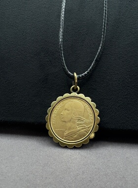 古饰汇文创手工硬币项链复古百搭