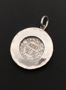 真币瑞士守护女神银币吊坠